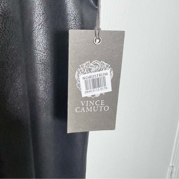 Vince Comuto Rich Black Coated Ponte High Rise Pull On Leggings Large NWT - Picture 5 of 7